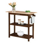 Breighton Home Designs2Go Isola per preparazione cucina a 3 livelli con cassetto in espresso/blocco macellaio