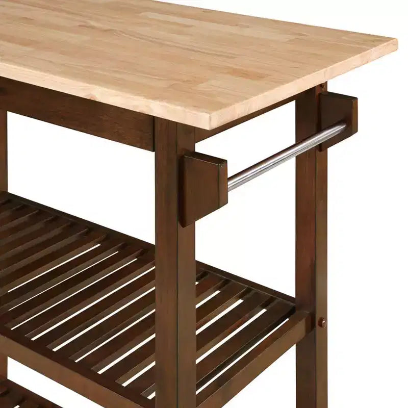 Breighton Home Designs2Go Isola per preparazione cucina a 3 livelli con cassetto in espresso/blocco macellaio