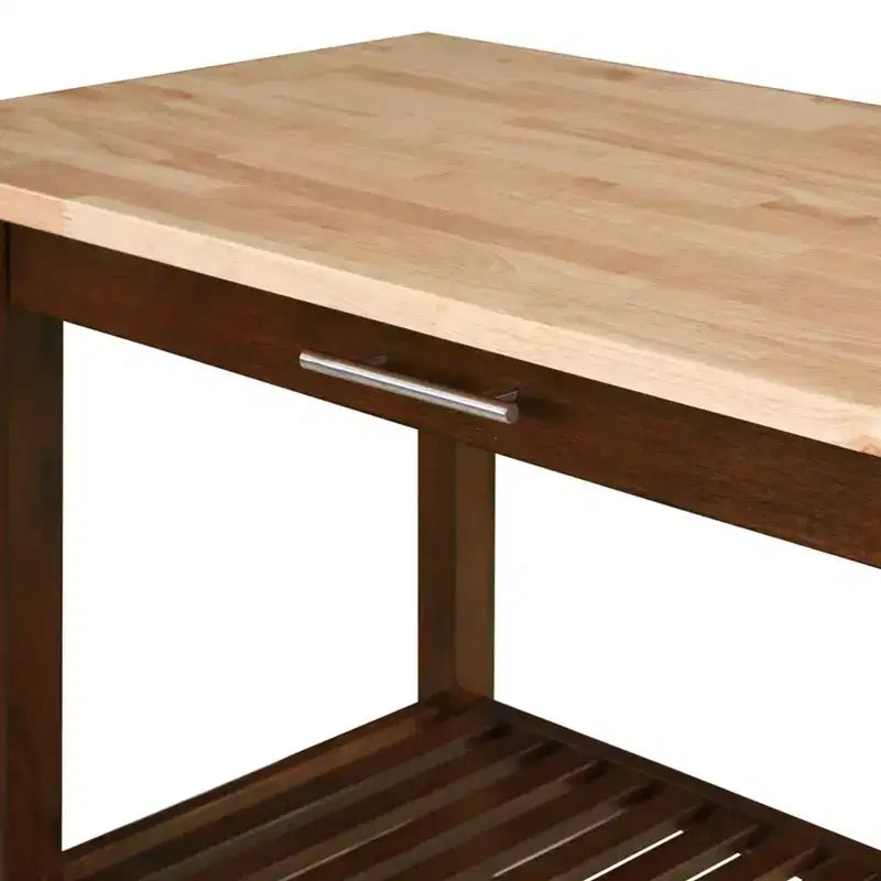 Breighton Home Designs2Go Isola per preparazione cucina a 3 livelli con cassetto in espresso/blocco macellaio