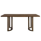 Christopher Knight Home Nicholas 69" Rubberwood Modern 6 Seater Rectangle Dining Table Walnut