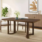 Christopher Knight Home Nicholas Tavolo da pranzo rettangolare moderno 6 posti in legno di caucciù da 69" Noce