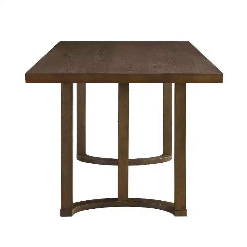 Christopher Knight Home Nicholas Tavolo da pranzo rettangolare moderno 6 posti in legno di caucciù da 69" Noce