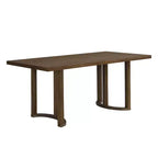 Christopher Knight Home Nicholas Tavolo da pranzo rettangolare moderno 6 posti in legno di caucciù da 69" Noce