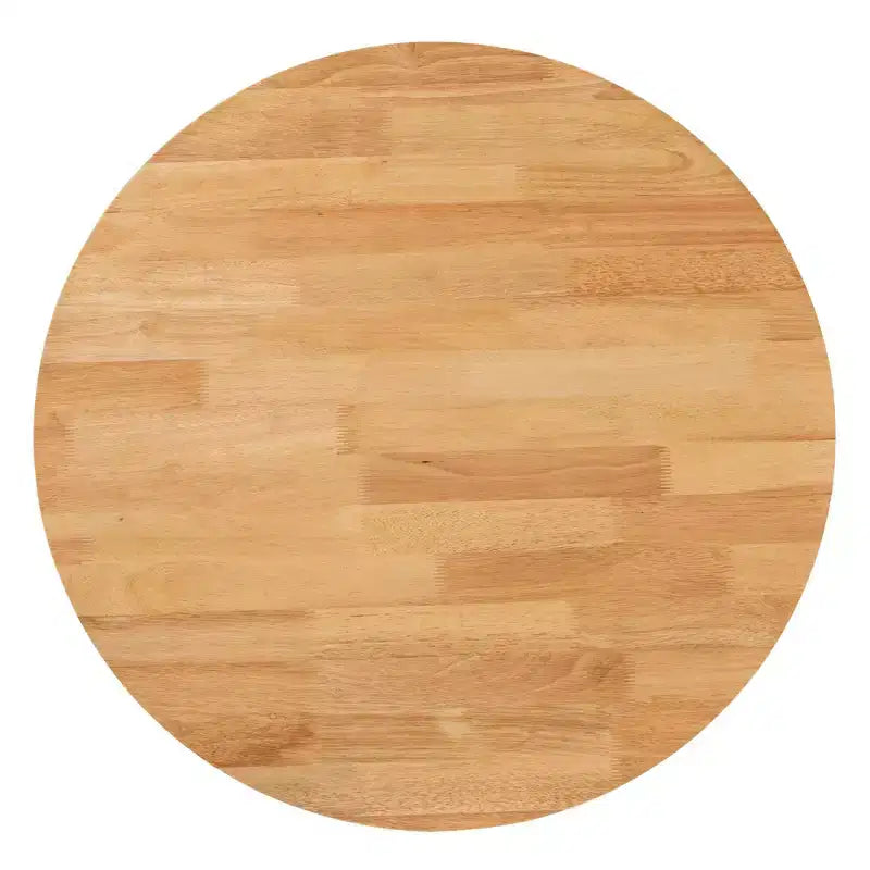 Baxton Studio Tavolo da pranzo rotondo Kenji in legno da 34" di larghezza, marrone naturale: legno di caucciù, 4 posti