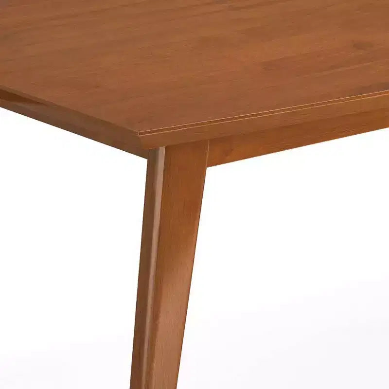 Tavolo da pranzo rettangolare Tierney stile metà secolo, marrone teak - WyndenHall
