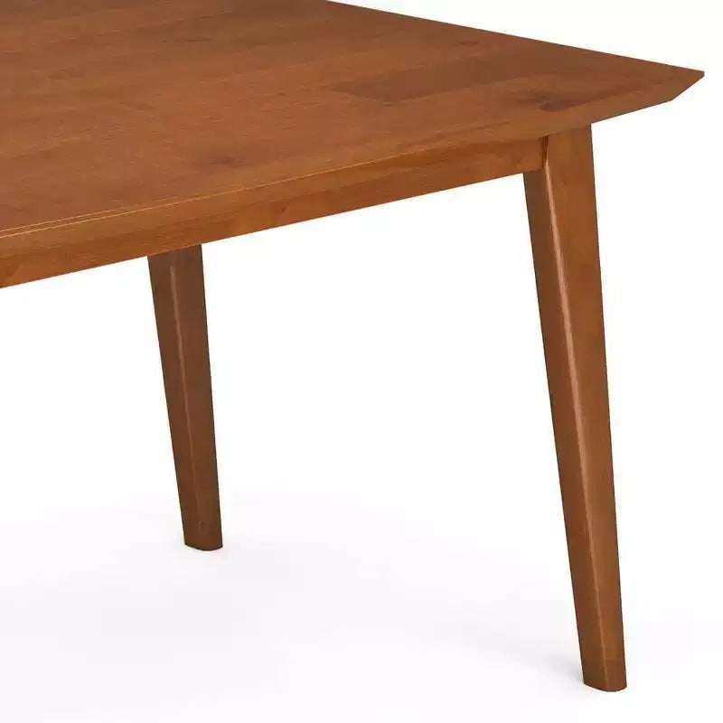 Tavolo da pranzo rettangolare Tierney stile metà secolo, marrone teak - WyndenHall