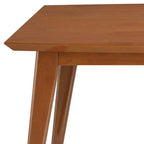 Tavolo da pranzo rettangolare Tierney stile metà secolo, marrone teak - WyndenHall