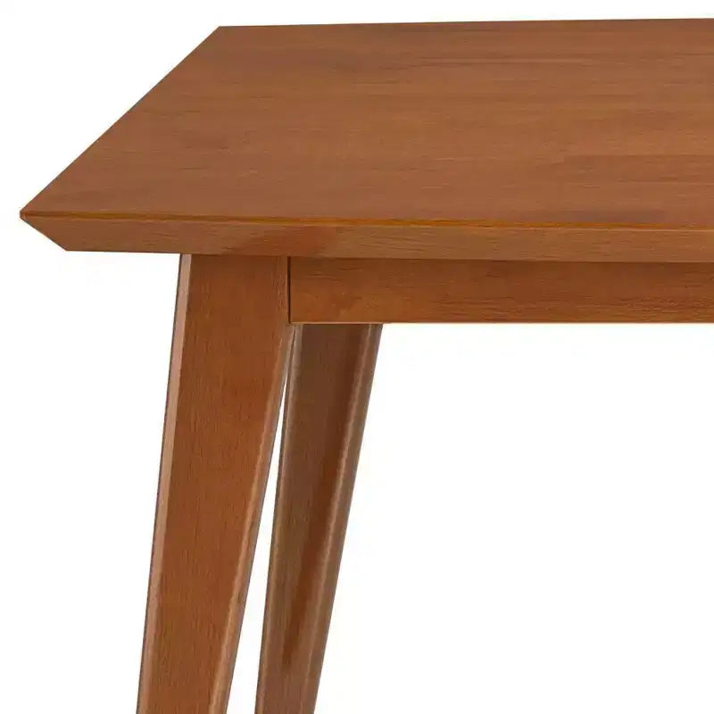 Tavolo da pranzo rettangolare Tierney stile metà secolo, marrone teak - WyndenHall
