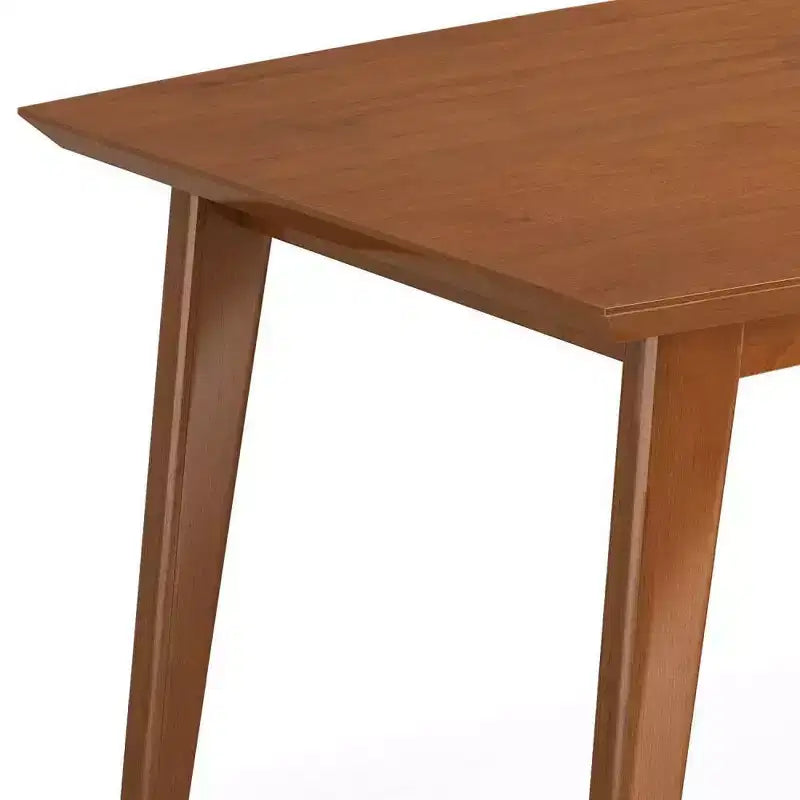 Tavolo da pranzo rettangolare Tierney stile metà secolo, marrone teak - WyndenHall