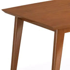Tavolo da pranzo rettangolare Tierney stile metà secolo, marrone teak - WyndenHall