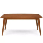Tavolo da pranzo rettangolare Tierney stile metà secolo, marrone teak - WyndenHall