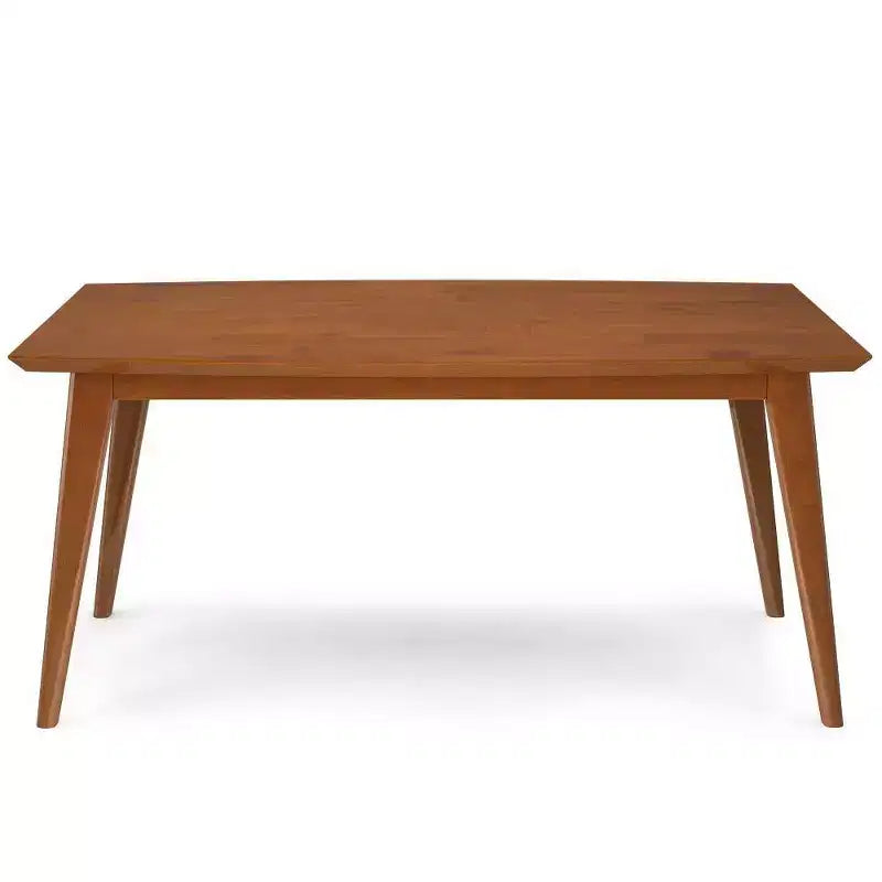 Tavolo da pranzo rettangolare Tierney stile metà secolo, marrone teak - WyndenHall