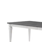 Tavolo da pranzo Katia da 90" grigio rustico e bianco anticato - Acme Furniture: Allungabile, 8 posti