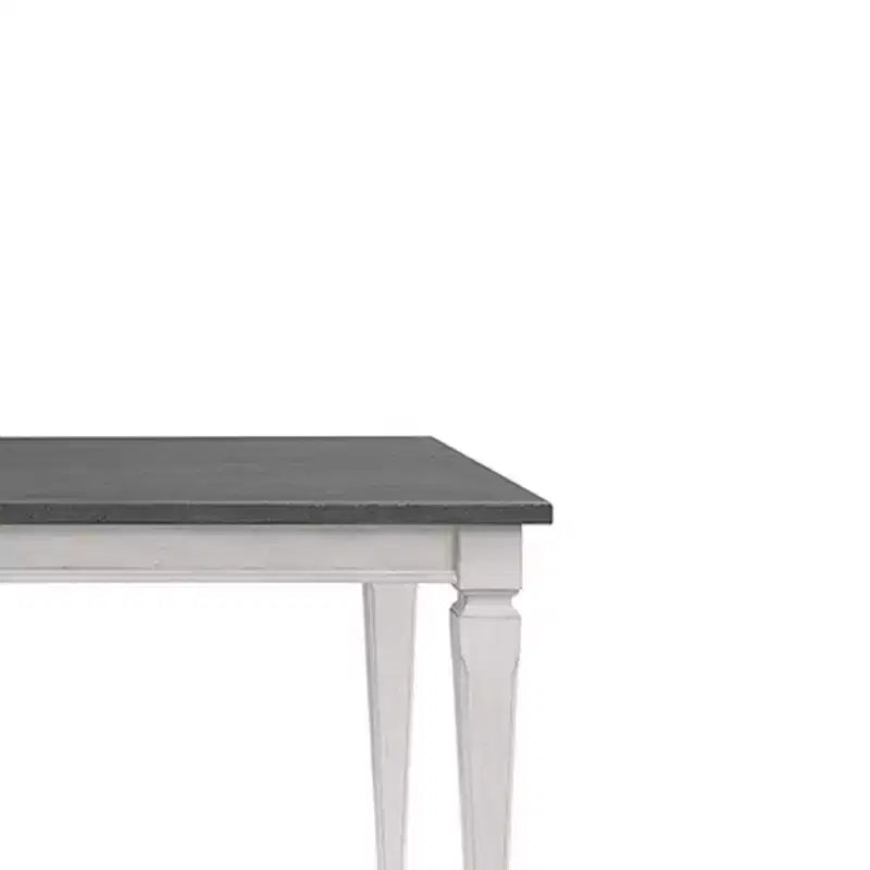 Tavolo da pranzo Katia da 90" grigio rustico e bianco anticato - Acme Furniture: Allungabile, 8 posti