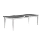 Tavolo da pranzo Katia da 90" grigio rustico e bianco anticato - Acme Furniture: Allungabile, 8 posti