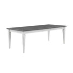 Tavolo da pranzo Katia da 90" grigio rustico e bianco anticato - Acme Furniture: Allungabile, 8 posti
