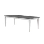 Tavolo da pranzo Katia da 90" grigio rustico e bianco anticato - Acme Furniture: Allungabile, 8 posti