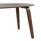 HOMES: Inside + Out Set da pranzo ovale Sandy Cove Mid-Century Modern 7 pezzi, noce
