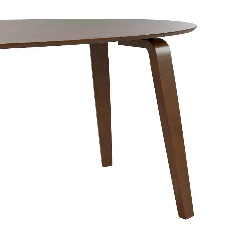 HOMES: Inside + Out Set da pranzo ovale Sandy Cove Mid-Century Modern 7 pezzi, noce