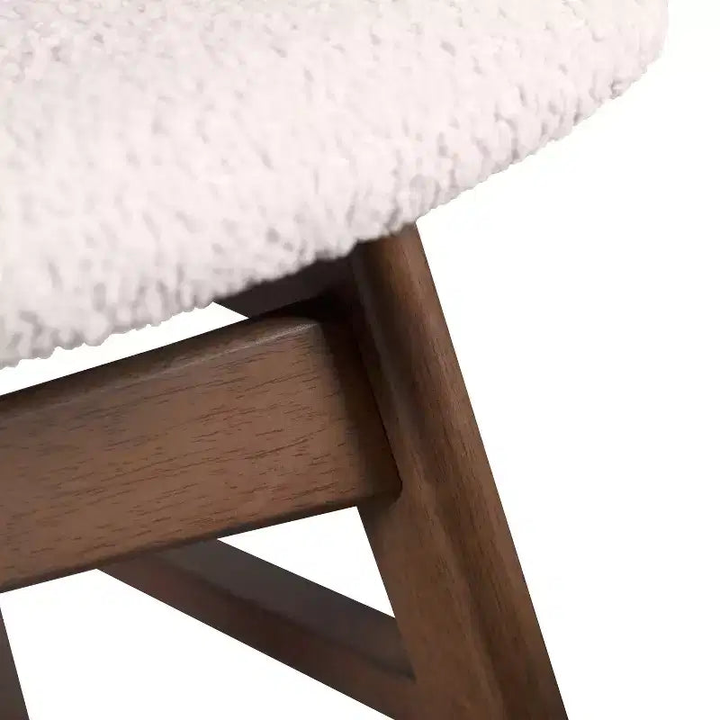 HOMES: Inside + Out Set da pranzo ovale Sandy Cove Mid-Century Modern 7 pezzi, noce