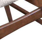 HOMES: Inside + Out Set da pranzo ovale Sandy Cove Mid-Century Modern 7 pezzi, noce