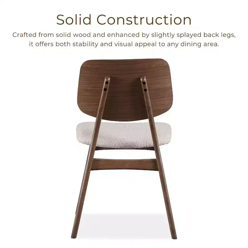 HOMES: Inside + Out Set da pranzo ovale Sandy Cove Mid-Century Modern 7 pezzi, noce