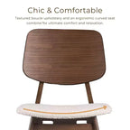 HOMES: Inside + Out Set da pranzo ovale Sandy Cove Mid-Century Modern 7 pezzi, noce
