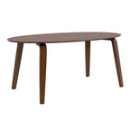 HOMES: Inside + Out Set da pranzo ovale Sandy Cove Mid-Century Modern 7 pezzi, noce