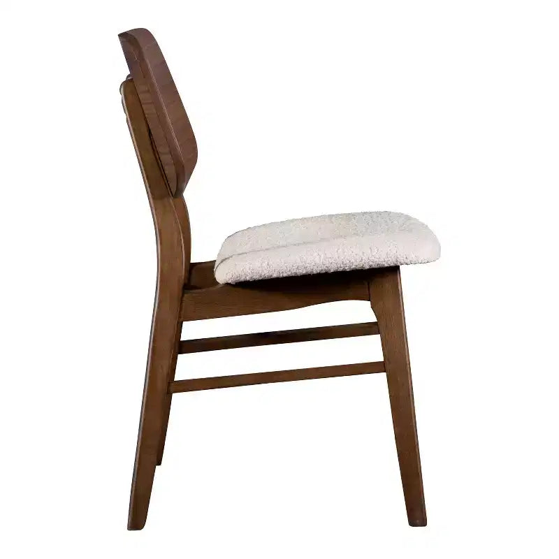 HOMES: Inside + Out Set da pranzo ovale Sandy Cove Mid-Century Modern 7 pezzi, noce