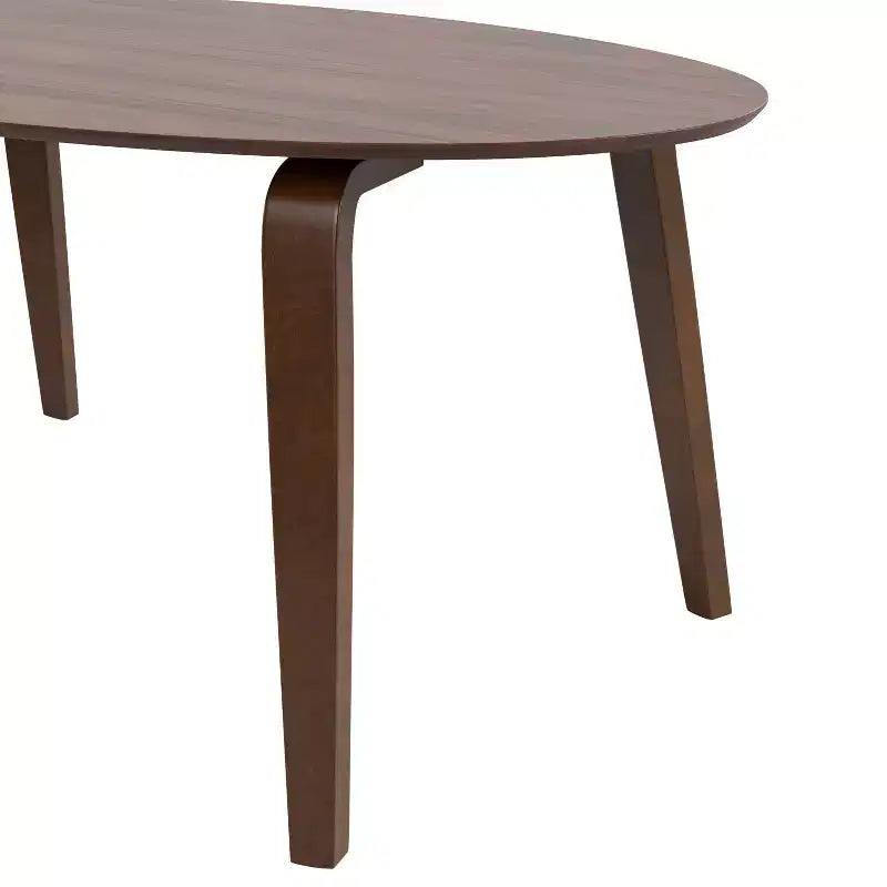 HOMES: Inside + Out Set da pranzo ovale Sandy Cove Mid-Century Modern 7 pezzi, noce