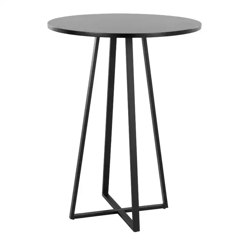 LumiSource Cosmo Tavolo Alto in MDF Metallo Nero/Nero
