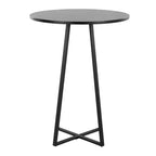 LumiSource Cosmo Tavolo Alto in MDF Metallo Nero/Nero