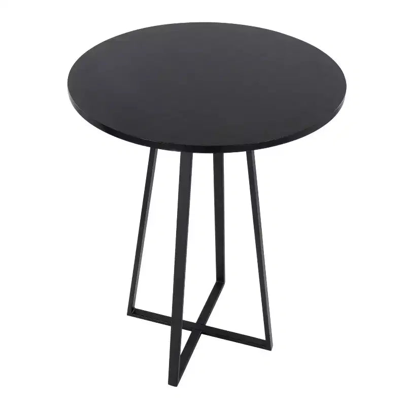 LumiSource Cosmo Tavolo Alto in MDF Metallo Nero/Nero