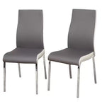 Set da pranzo retrò Torrance di Buylateral, 5 pezzi, con sedili imbottiti e schienali alti, bianco/cromo/grigio