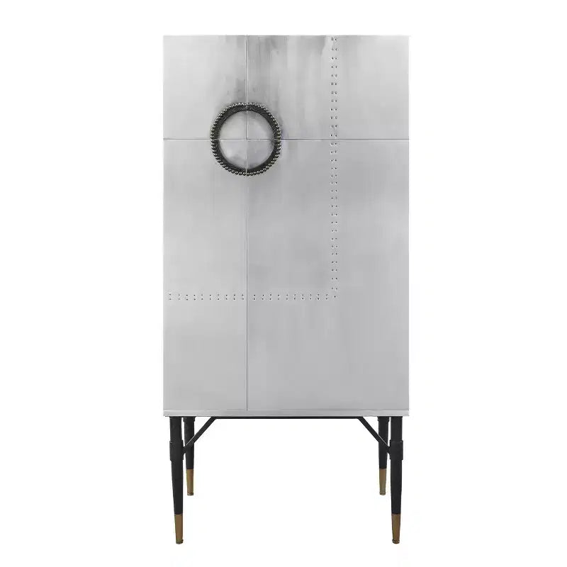 Rastrelliera per vini Yoela in pelle e alluminio da 31,5" - Acme Furniture
