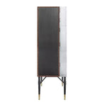 Rastrelliera per vini Yoela in pelle e alluminio da 31,5" - Acme Furniture