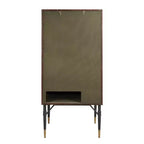 Rastrelliera per vini Yoela in pelle e alluminio da 31,5" - Acme Furniture