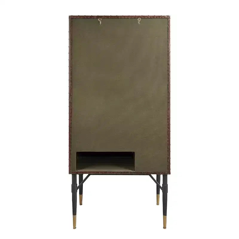 Rastrelliera per vini Yoela in pelle e alluminio da 31,5" - Acme Furniture