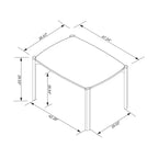 Set da pranzo moderno Mid-Century Gales 5 pezzi Manhattan Comfort