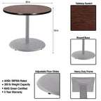 Tavolo da pranzo rotondo da 30" della collezione Bennet di Hampden Furnishings, grigio/mogano