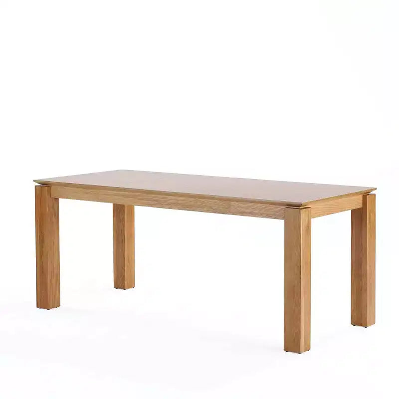 Manhattan Comfort Set da pranzo rettangolare 7 pezzi Rockaway e Colbert 70.86", naturale/farina d'avena: chic industriale, legno di frassino, 6 sedie