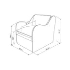 Sedia girevole imbottita con fodera asportabile, blu - Threshold™ disegnata con Studio McGee