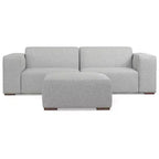 Divano a 2 posti con pouf WyndenHall Biggs Grigio Chiaro