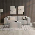 Divano a 2 posti con pouf WyndenHall Biggs Grigio Chiaro