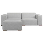 Divano a 2 posti con pouf WyndenHall Biggs Grigio Chiaro