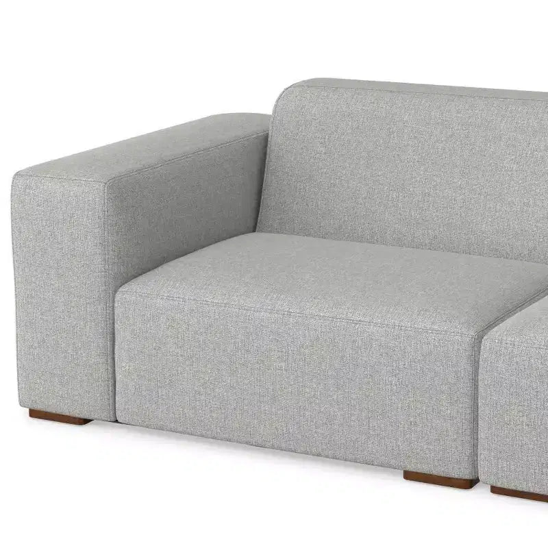 Divano a 2 posti con pouf WyndenHall Biggs Grigio Chiaro