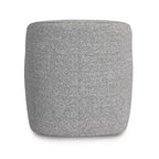 Poltrona girevole imbottita HomePop in bouclé bianco/grigio