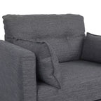 Poltrona club trapuntata Symonds Christopher Knight Home con cuscini decorativi, carbone/noce