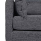 Poltrona club trapuntata Symonds Christopher Knight Home con cuscini decorativi, carbone/noce