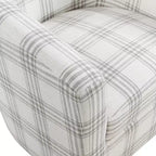 Breighton Home Prendete Posto Poltrona Accent Churchill con Ottomana in Plaid Grigio